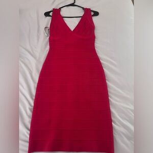 Herve Leger MIDI Red Bandage Dress (S)